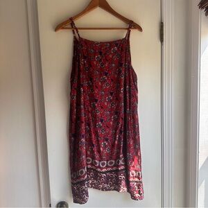 Miami Red Floral Slip Dress Women’s Size Large